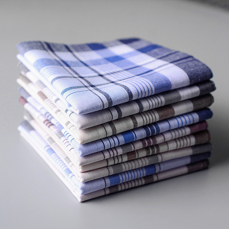 Handkerchief Cotton Men - Einstecktuch aus 100 % Baumwolle, kariertes