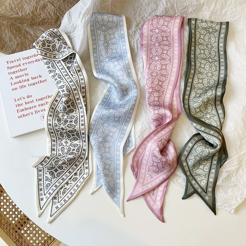 Silk Neck Scarf - Set Serie Seide Satin Schal Frauen