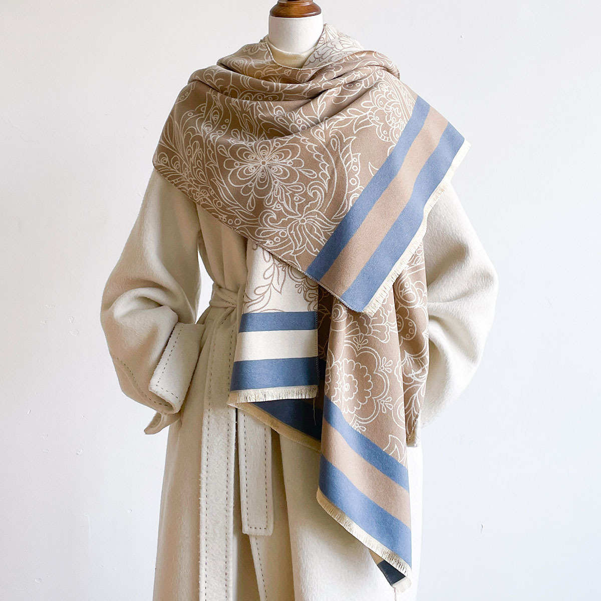 Pashmina Wrap Large - Warmer Schal aus Kaschmir-Imitat für Damen,