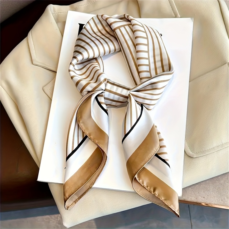 Luxus Marke Seide Streifen Des – Scarf Silk Square Bewertung und Preis