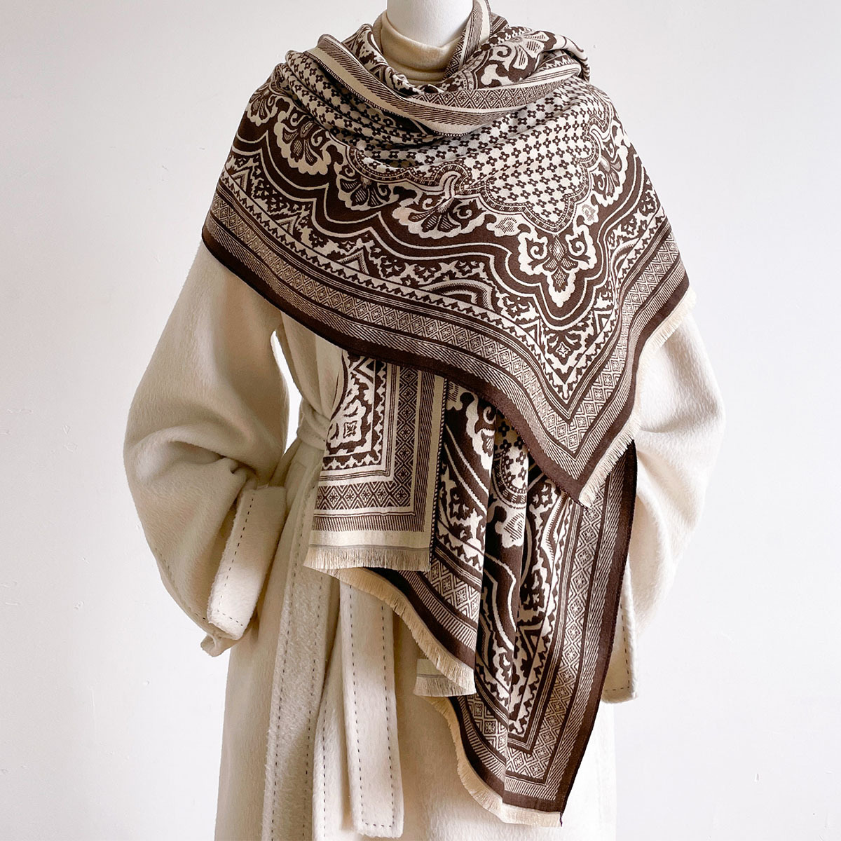 Imitat-Kaschmirschal für Damen – Pashmina Wrap Large Bewertung und Preis