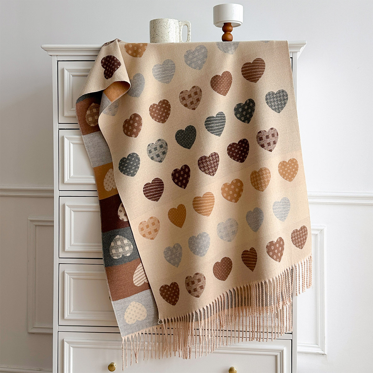 Damen-Schal aus Kaschmir-Imita – Pashmina Wrap Large Bewertung und Preis