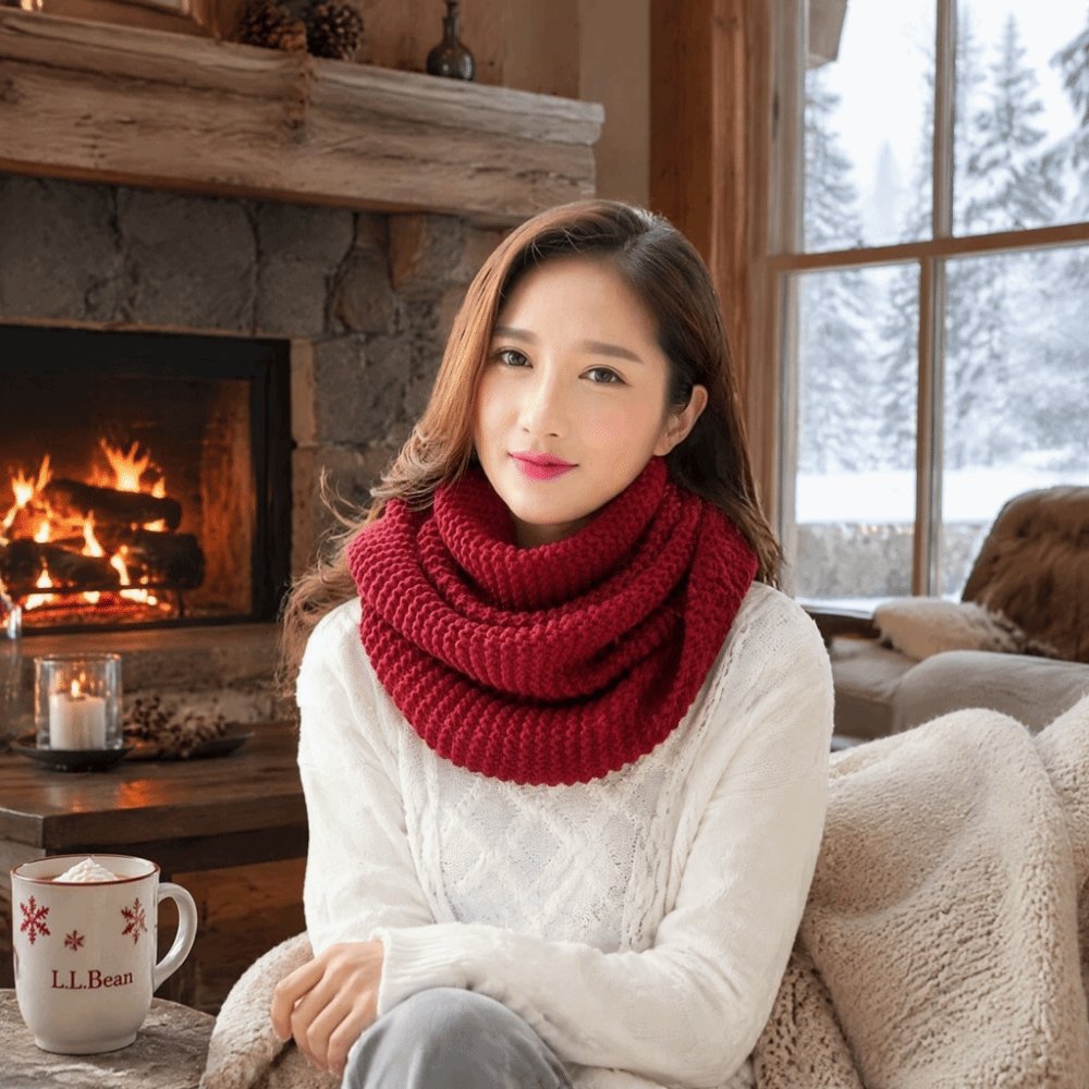 Warmer, einfarbiger Infinity-S – Infinity Scarf Knit Bewertung und Preis